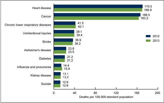 Top 10 US Death Causes